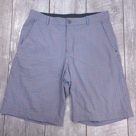Lululemon Mens Gray Kahuna Shorts Size 36 Check Golf Performance Stretch B - Picture 1 of 7